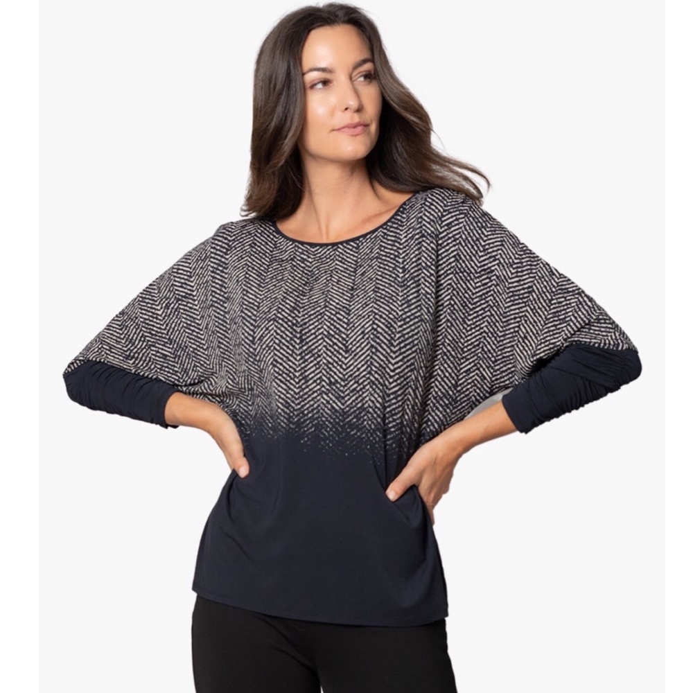 STELLA CARAKASI Limited Production 'New Mood' Top in Black Print